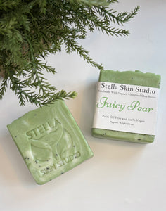 Juicy Pear Soap Bar Made With Organic & Natural Ingredients Oversized 6 oz. Bar