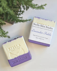 Lavender Fields Soap Bar Made With Organic & Natural Ingredients Oversized 6 oz. Bar