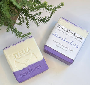 Lavender Fields Soap Bar Made With Organic & Natural Ingredients Oversized 6 oz. Bar
