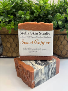 Sweet Copper Soap Bar Made With Organic & Natural Ingredients Oversized 6 oz. Bar