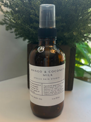 Mango & Coconut Milk Lightweight Body Oil - Made With Organic and Natural Oils