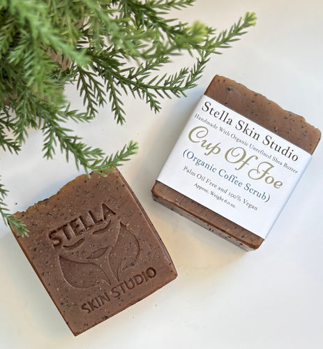 Organic Coffee Scrub Soap Bar - Made With Organic & Natural Ingredients - Approx. 6oz. Bar