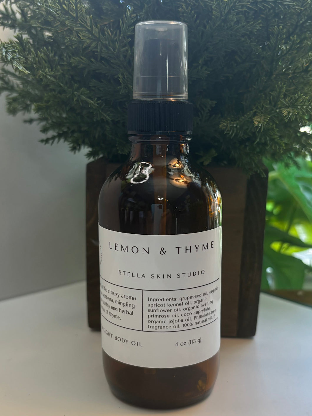 Lemon & Thyme Lightweight Body Oil - Made With Organic and Natural Oils