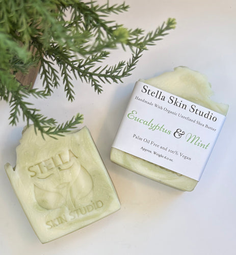 Eucalyptus & Mint Soap Bar Made With Organic & Natural Ingredients Oversized 6 oz. Bar