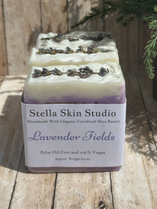 Lavender Fields Soap Bar Made With Organic & Natural Ingredients Oversized 6 oz. Bar