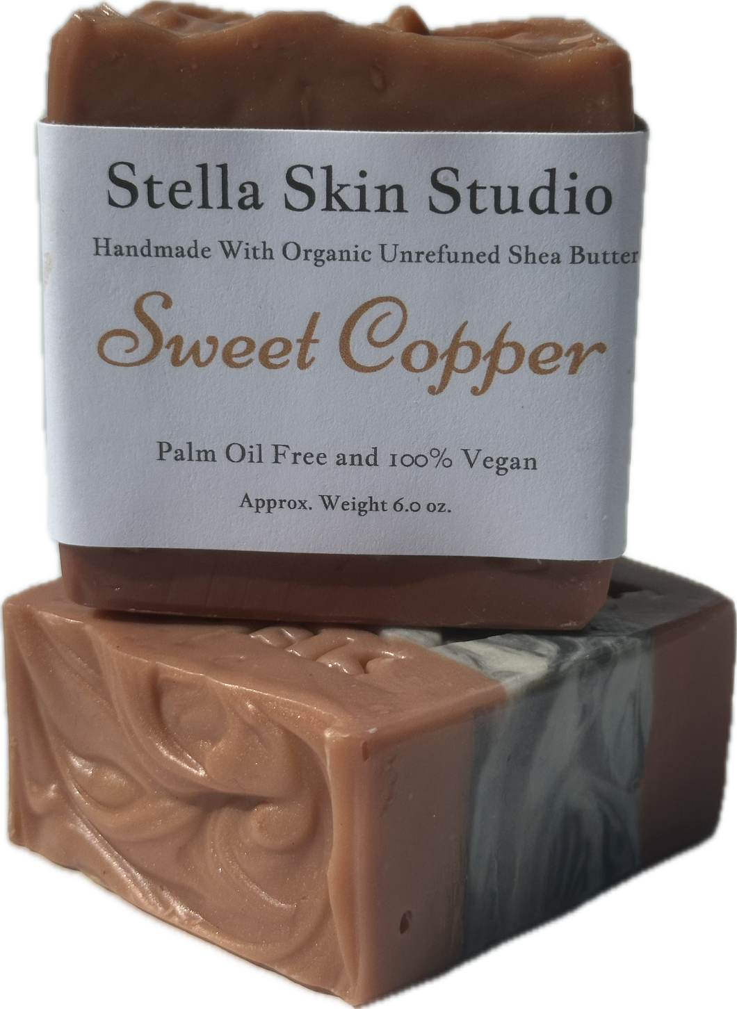 Sweet Copper Soap Bar Made With Organic & Natural Ingredients Oversized 6 oz. Bar