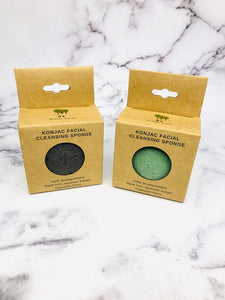 Me Mother Earth - Konjac Sponge Biodegradable with BOX - Charcoal | Eco Friendly Gift | Zero Waste | Vegan