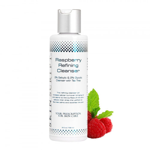 Skin Script Raspberry Refining Cleanser, with 2% Salicylic & 2% Glycolic with Tea Tree