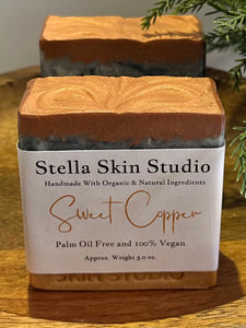 Sweet Copper Soap Bar - Made With Organic & Natural Ingredients - Approx. 6 oz. Bar